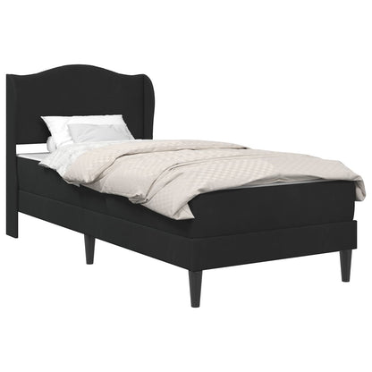 Bed Frame with Headboard Black 90 x 190 cm Velvet