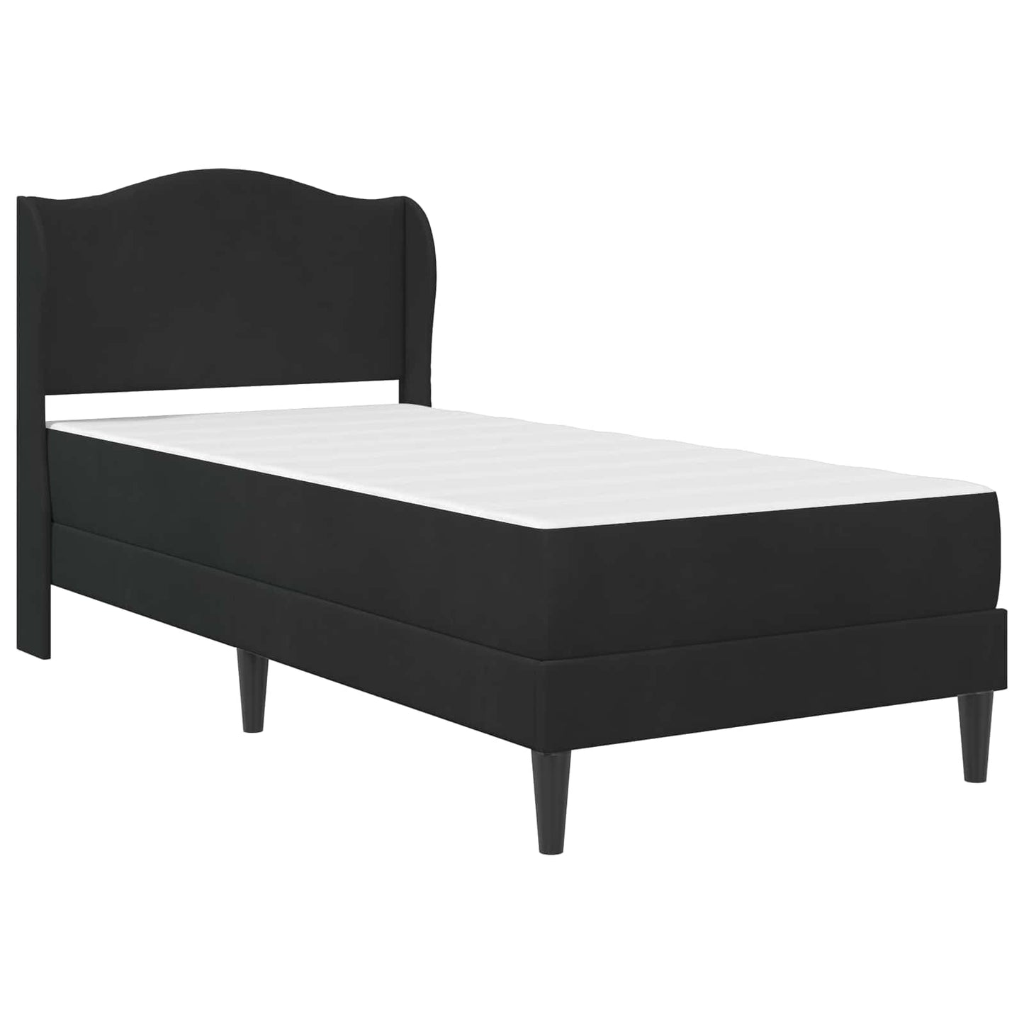Bed Frame with Headboard Black 90 x 190 cm Velvet