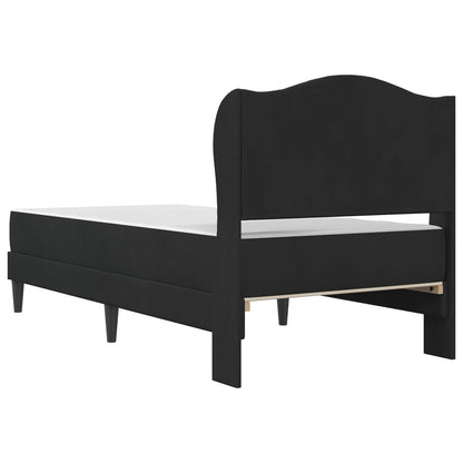 Bed Frame with Headboard Black 90 x 190 cm Velvet