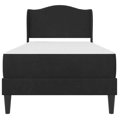 Bed Frame with Headboard Black 90 x 190 cm Velvet