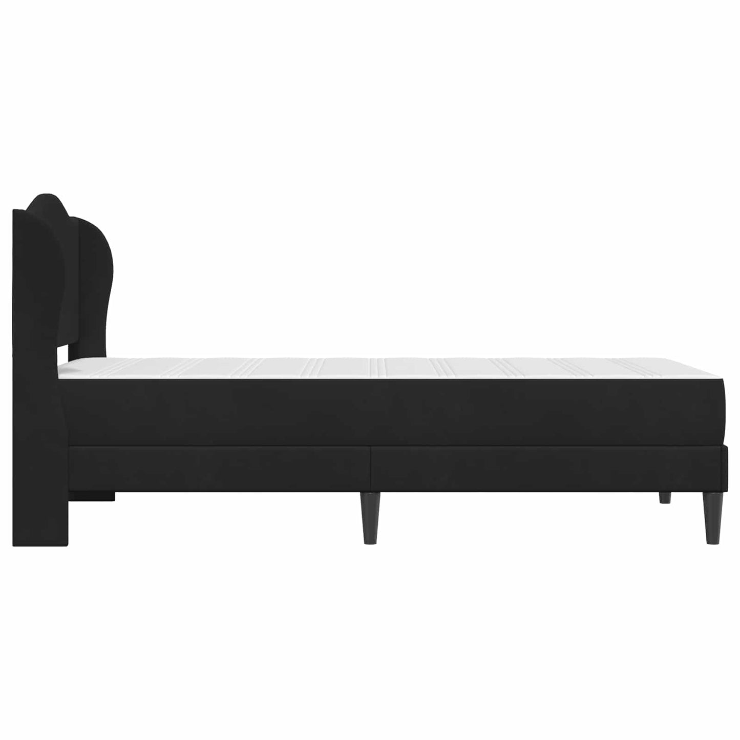 Bed Frame with Headboard Black 90 x 190 cm Velvet