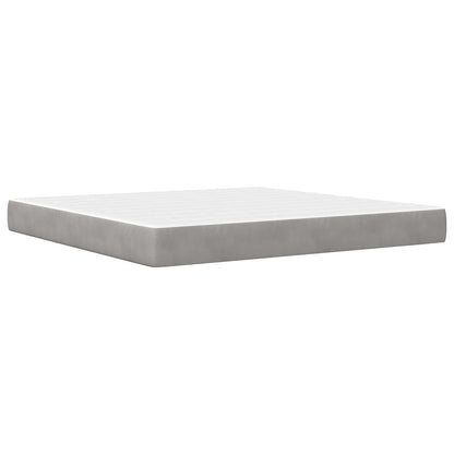 Bed Frame with Headboard Light Grey 180 x 200 cm Velvet