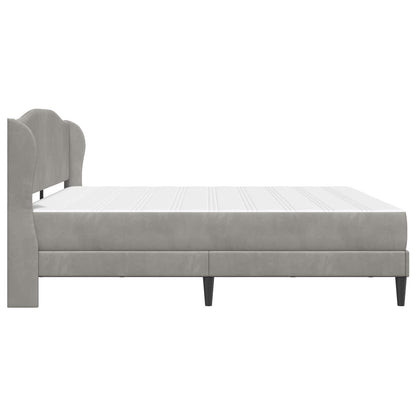 Bed Frame with Headboard Light Grey 180 x 200 cm Velvet