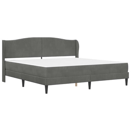 Bed Frame with Headboard Dark Grey 180 x 200 cm Velvet