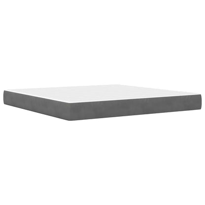 Bed Frame with Headboard Dark Grey 180 x 200 cm Velvet