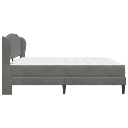 Bed Frame with Headboard Dark Grey 180 x 200 cm Velvet