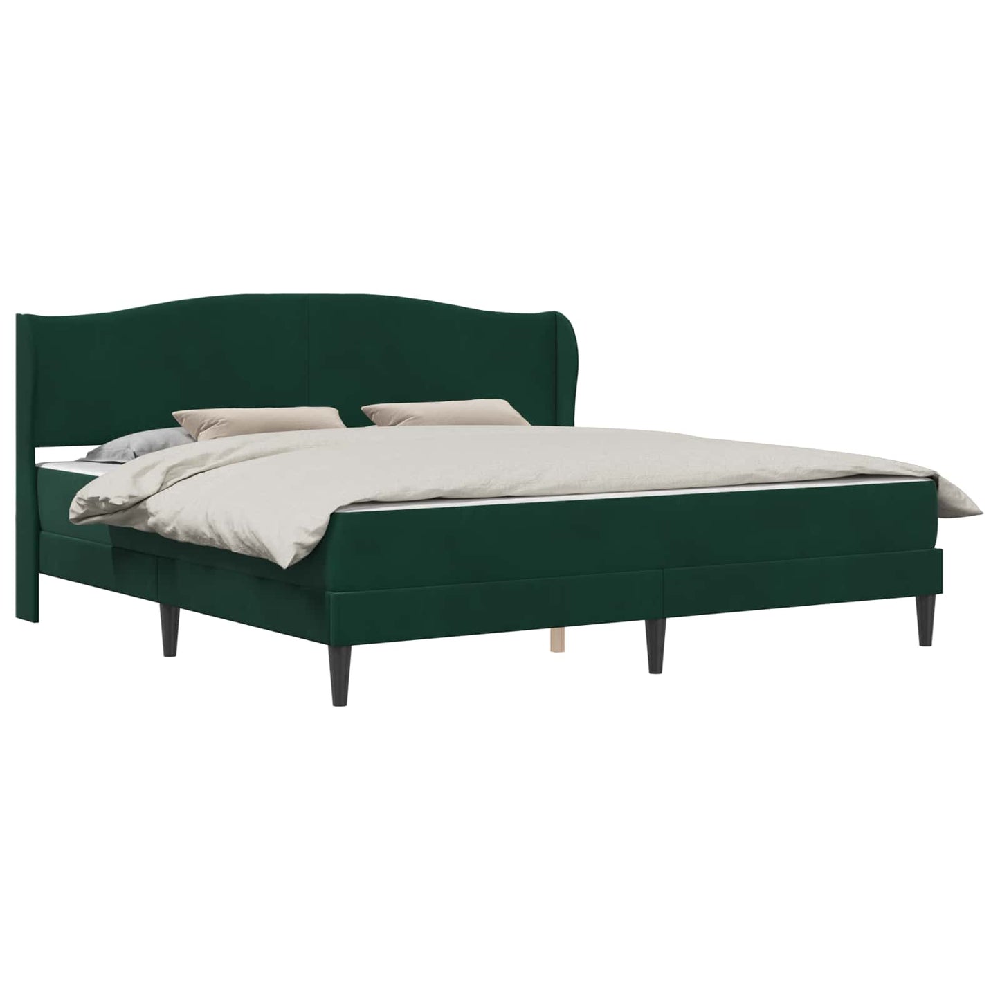 Bed Frame with Headboard Black 180 x 200 cm Velvet