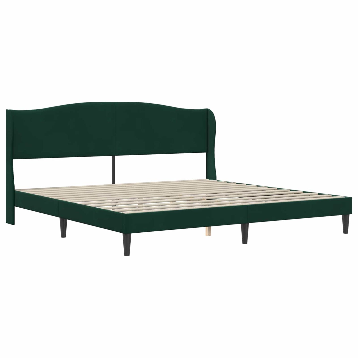 Bed Frame with Headboard Black 180 x 200 cm Velvet