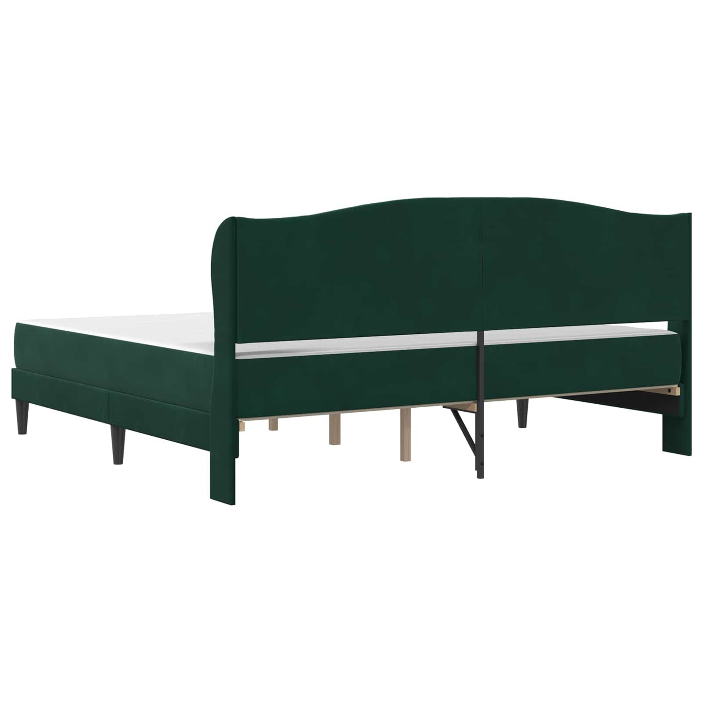 Bed Frame with Headboard Black 180 x 200 cm Velvet