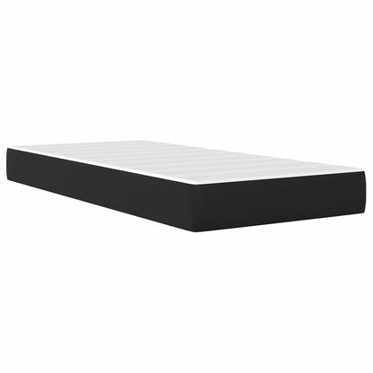 Bed Frame with LED Strip Lights Black 90 x 190 cm Faux Leather