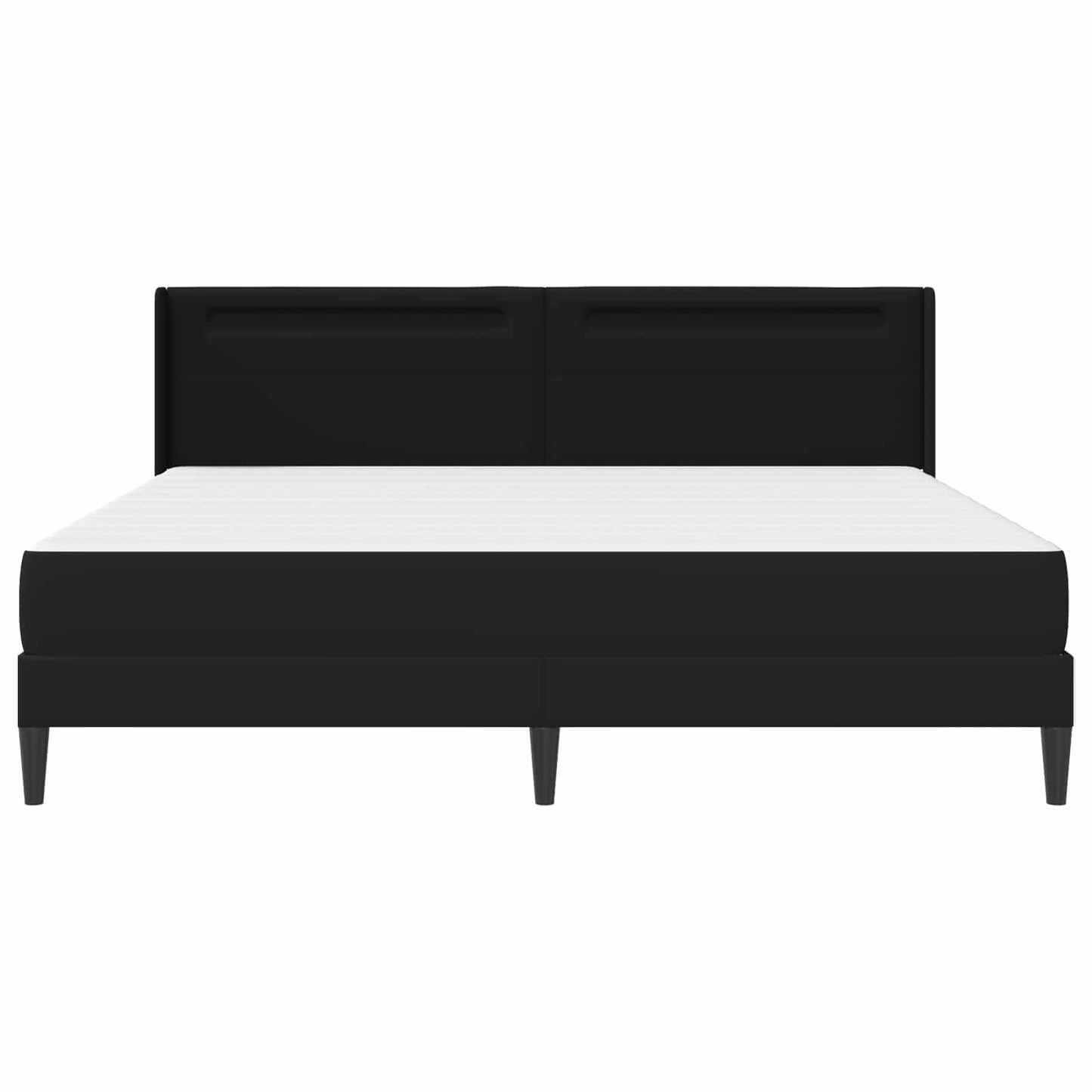 Bed Frame with LED Strip Lights Black 180 x 200 cm Faux Leather
