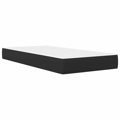 Bed Frame with LED Strip Lights Black 90 x 190 cm Faux Leather