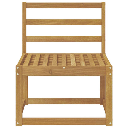 Outdoor Middle Sofa Solid Acacia Wood White 59 x 63 x 73 cm