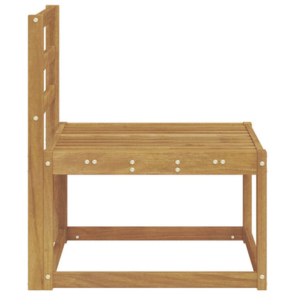 Outdoor Middle Sofa Solid Acacia Wood White 59 x 63 x 73 cm