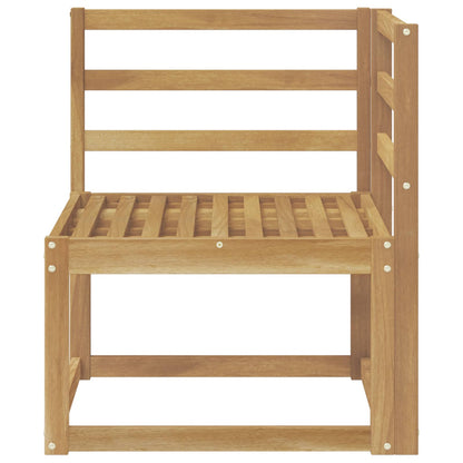 Outdoor Corner Sofa Solid Acacia Wood White 63 x 63 x 73 cm