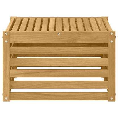 Outdoor Table Solid Acacia Wood White 59 x 59 x 37 cm