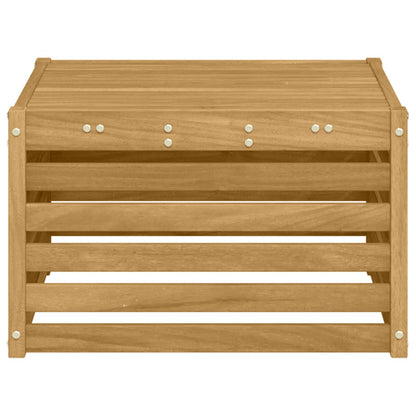Outdoor Table Solid Acacia Wood White 59 x 59 x 37 cm