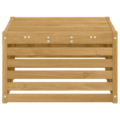 Outdoor Footstool Solid Acacia Wood White 59 x 59 x 37 cm