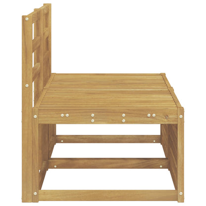 2 Piece Outdoor Middle Sofa Solid Acacia Wood White