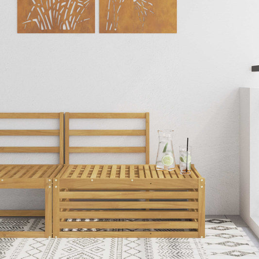 Outdoor Sofa Set White 91 x 63 x 73 cm Solid Acacia Wood