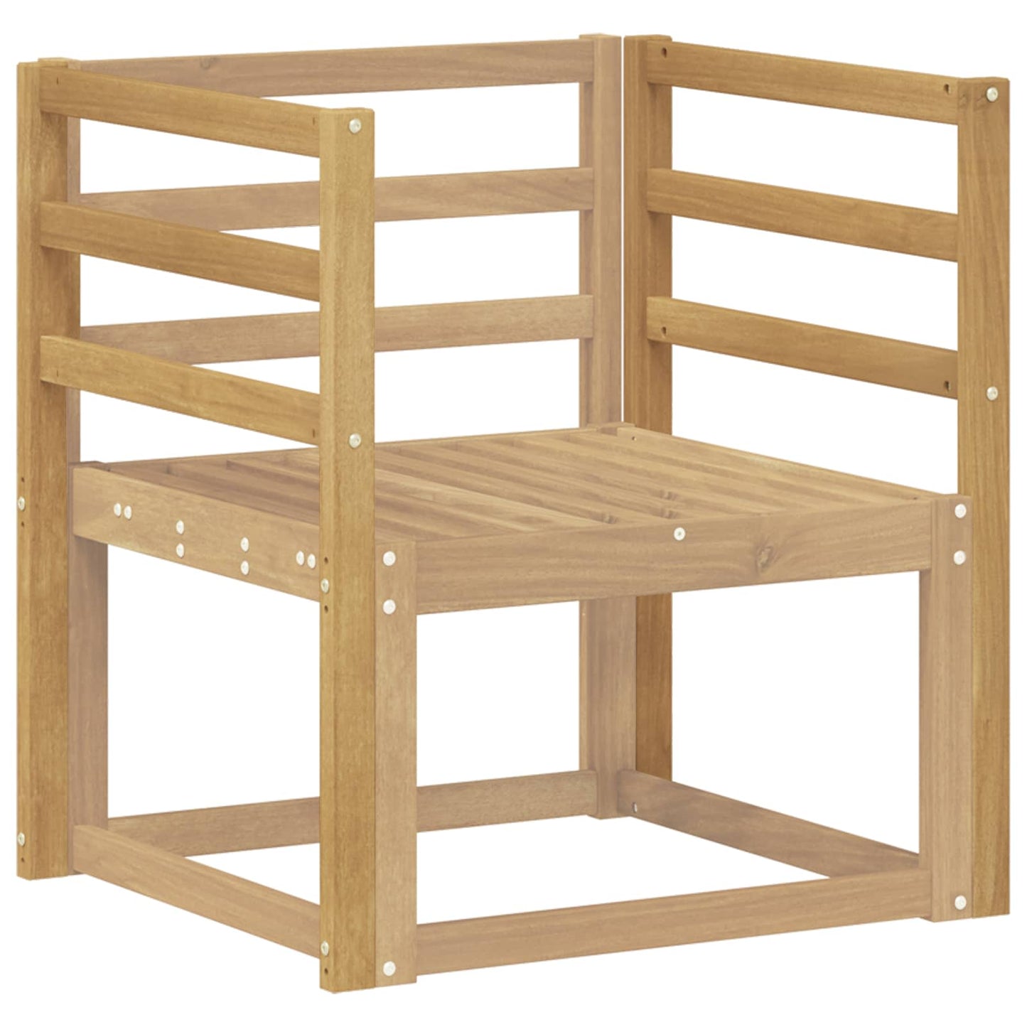 Armrests Module 2 pcs White 59 x 4 x 73 cm Solid Acacia Wood