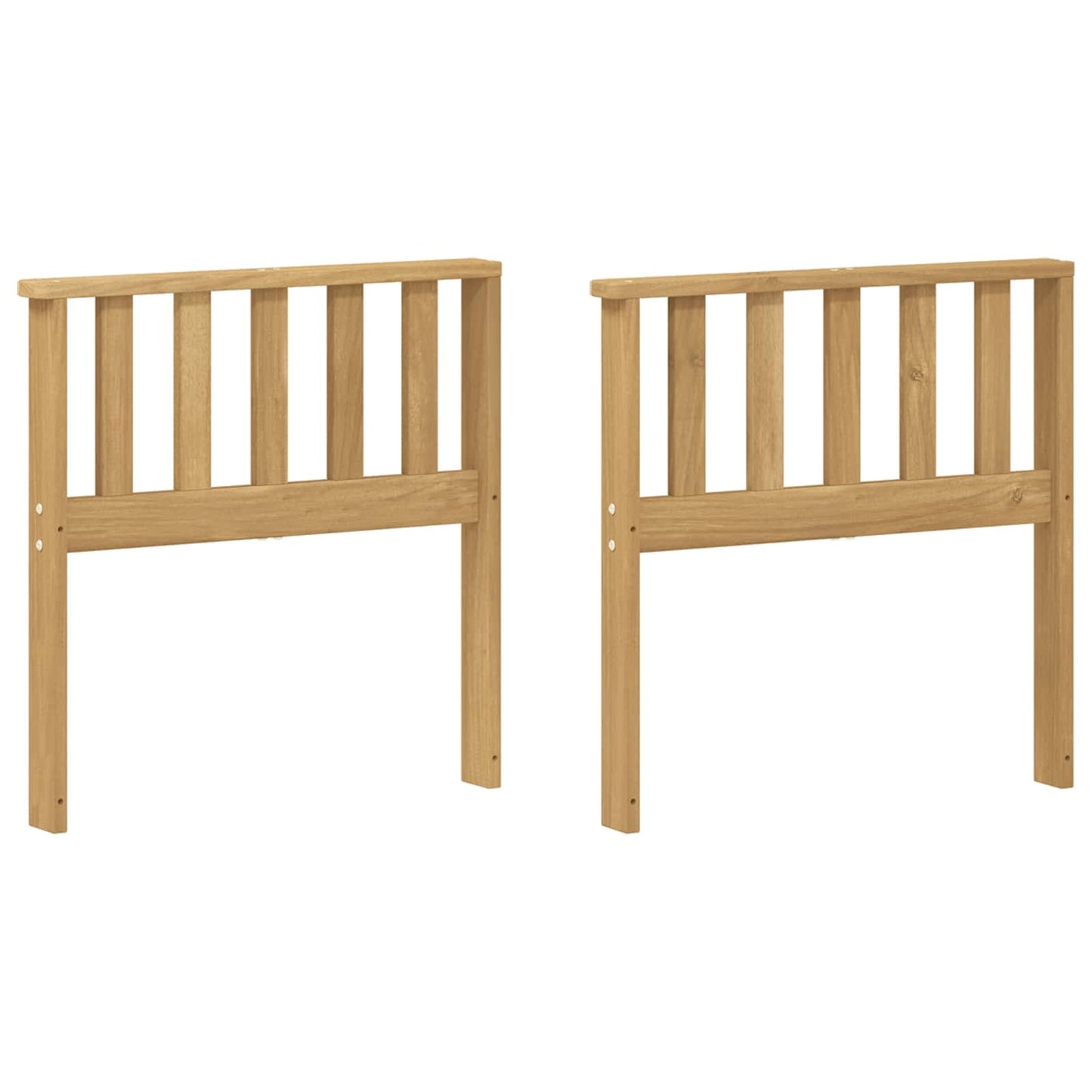 Armrests Module 2 pcs White 60 x 6 x 61 cm Solid Acacia Wood