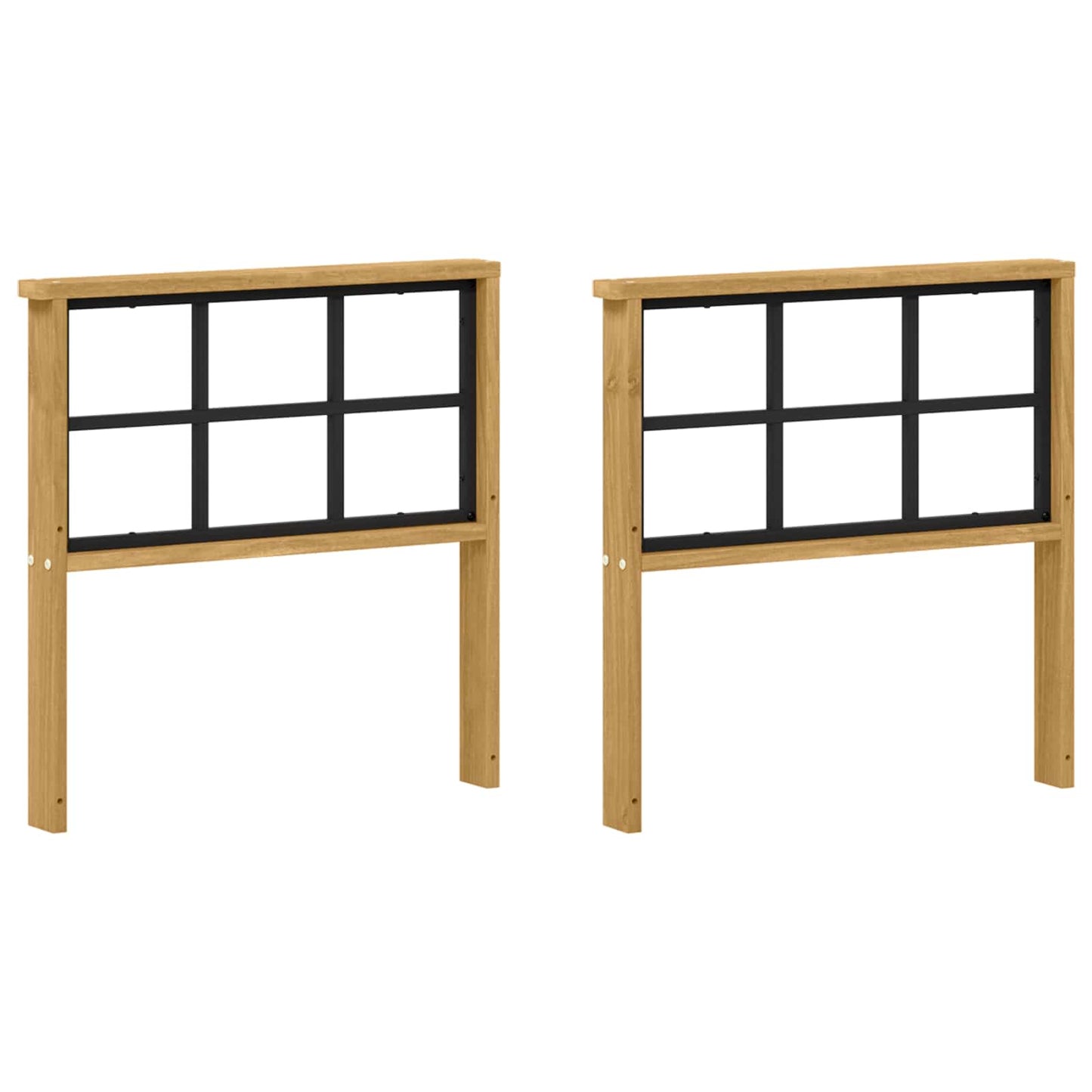 Armrests Module 2 pcs White 60 x 6 x 61 cm Solid Acacia Wood
