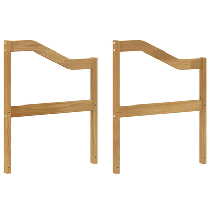 Armrests Module 2 pcs White 59 x 4 x 73 cm Solid Acacia Wood