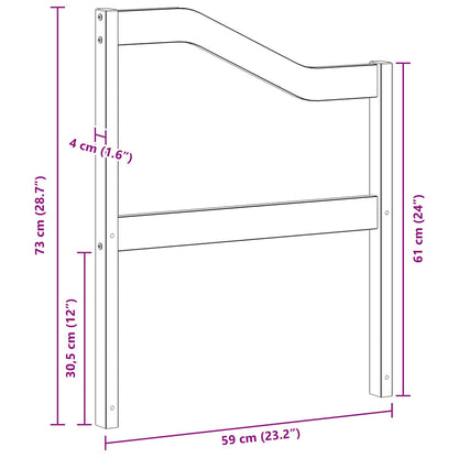 Armrests Module 2 pcs White 59 x 4 x 73 cm Solid Acacia Wood