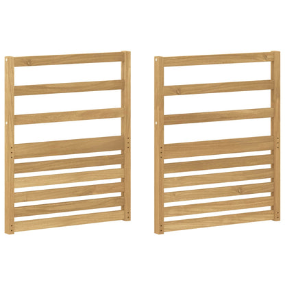 Armrests Module 2 pcs White 59 x 4 x 73 cm Solid Acacia Wood