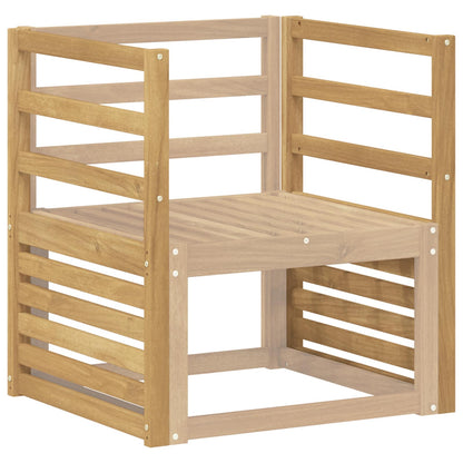 Armrests Module 2 pcs White 59 x 4 x 73 cm Solid Acacia Wood