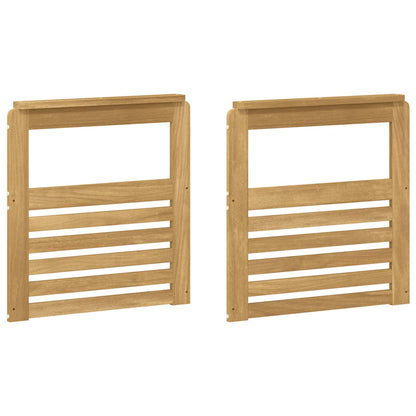 Armrests Module 2 pcs White 59 x 6 x 61 cm Solid Acacia Wood