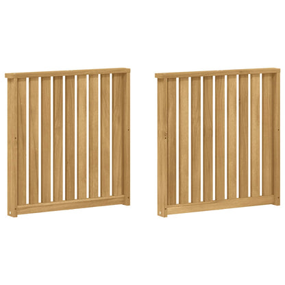 Armrests Module 2 pcs White 60 x 6 x 61 cm Solid Acacia Wood