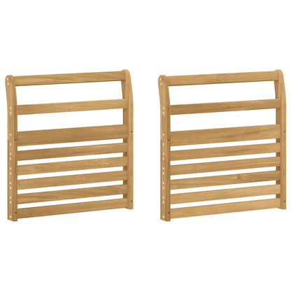 Armrests Module 2 pcs White 58.5 x 8 x 60 cm Solid Acacia Wood