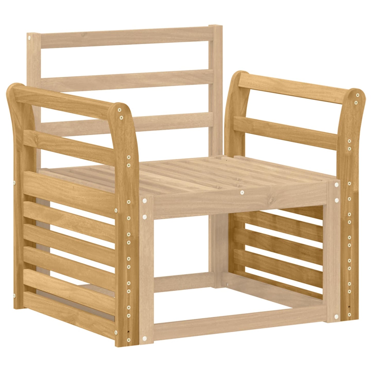 Armrests Module 2 pcs White 58.5 x 8 x 60 cm Solid Acacia Wood