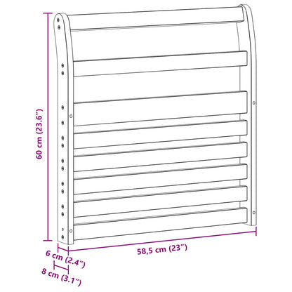 Armrests Module 2 pcs White 58.5 x 8 x 60 cm Solid Acacia Wood