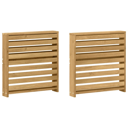 Armrests Module 2 pcs White 58.5 x 10 x 61 cm Solid Acacia Wood