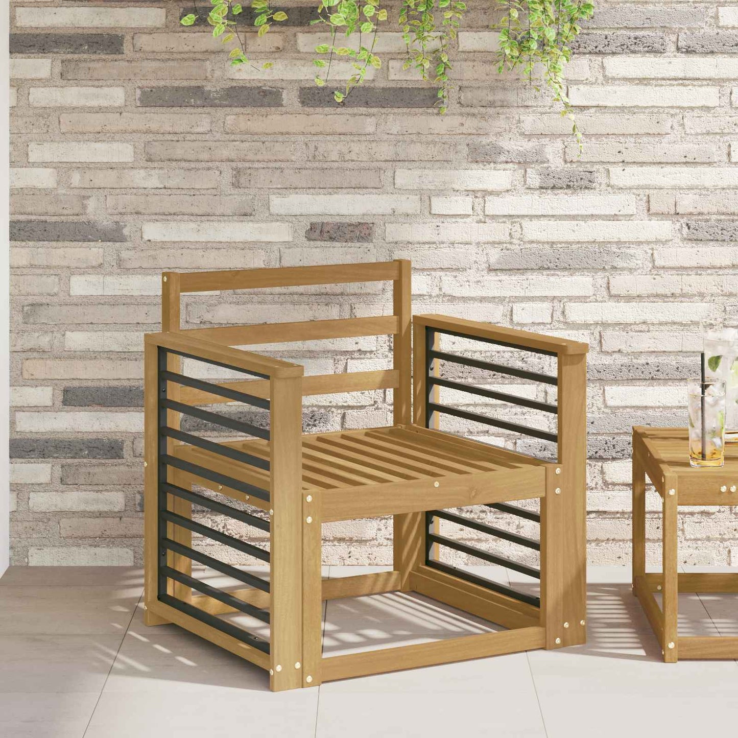 Armrests Module 2 pcs White 60 x 6 x 61 cm Solid Acacia Wood