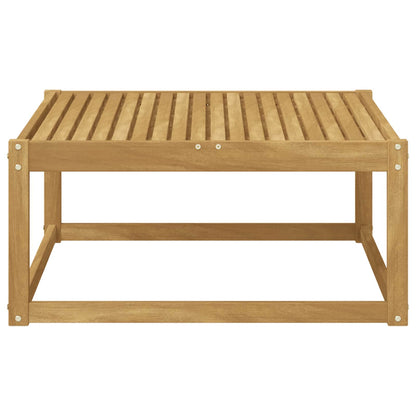 Outdoor Footstool Solid Acacia Wood White 79 x 79 x 37 cm