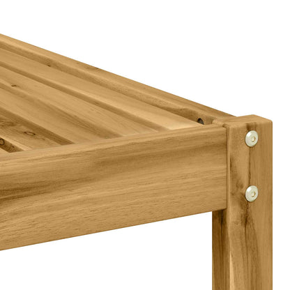 Outdoor Footstool Solid Acacia Wood White 79 x 79 x 37 cm