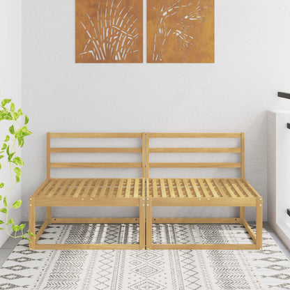 Outdoor Middle Sofa White 158 x 83 x 73 cm