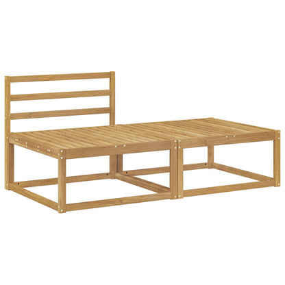 2 Piece Outdoor Footstool Polyester White
