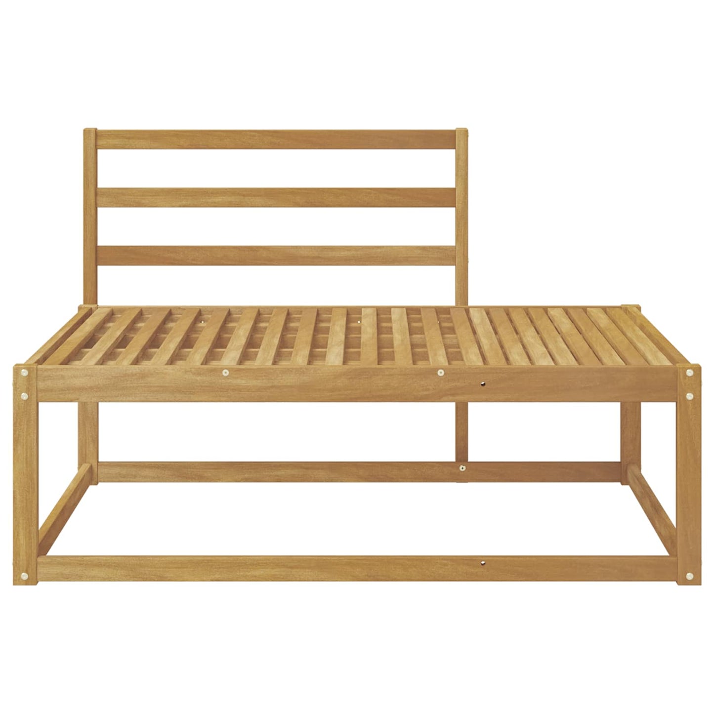 Outdoor End Sofa White 115 x 83 x 73 cm Solid Acacia Wood