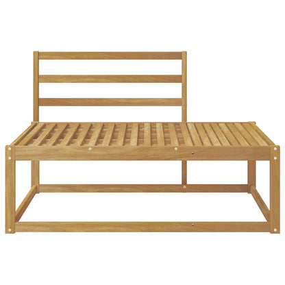 Outdoor End Sofa White 115 x 83 x 73 cm Solid Acacia Wood