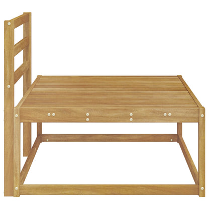 Outdoor End Sofa White 115 x 83 x 73 cm Solid Acacia Wood