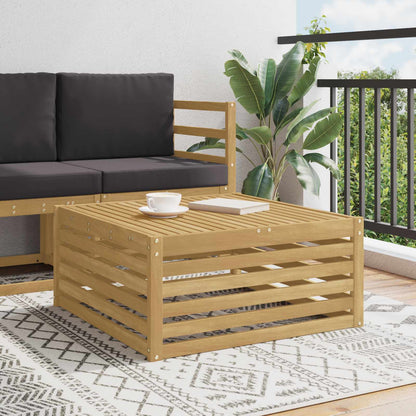 Outdoor Table Solid Acacia Wood White 79 x 79 x 37 cm