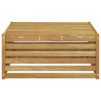 Outdoor Table Solid Acacia Wood White 79 x 79 x 37 cm