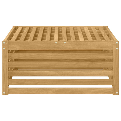 Outdoor Footstool Solid Acacia Wood White 79 x 79 x 37 cm