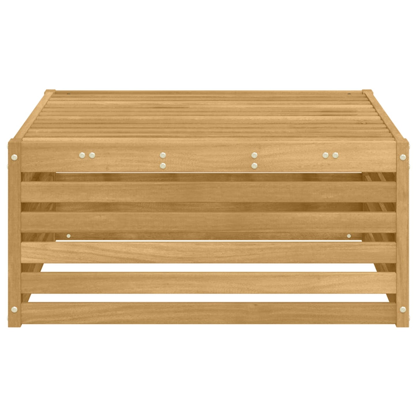 Outdoor Footstool Solid Acacia Wood White 79 x 79 x 37 cm
