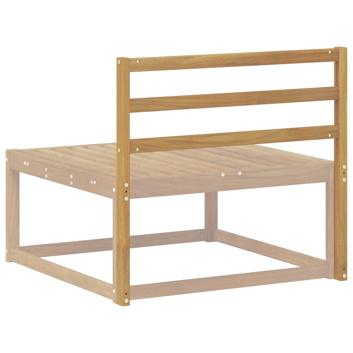 Backrest Module White 79 x 4 x 73 cm Solid Acacia Wood